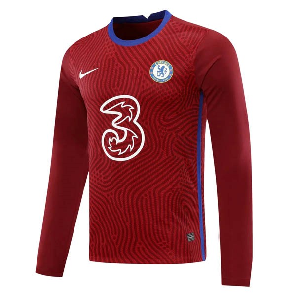 Camiseta Chelsea Manga Larga Portero 2020-2021 Borgona